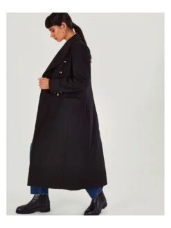 Monsoon Daria Double Breasted Coat - Black -RIVE IS Clothing Shop VO5TL SQ4 0000000004 BLACK MDd