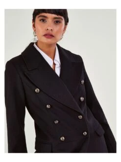 Monsoon Daria Double Breasted Coat - Black -RIVE IS Clothing Shop VO5TL SQ5 0000000004 BLACK MDd1