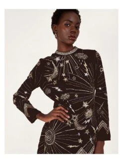 Monsoon Tina Embroidered Velvet Tunic - Black 10 Monsoon Tina Embroidered Velvet Tunic - Black -RIVE IS Clothing Shop VO5UK SQ4 0000000004 BLACK MDd