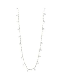 Pilgrim MAJA Crystal Multi Drops Necklace Silver-plated