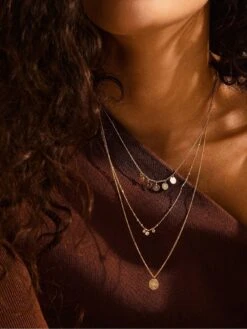 Pilgrim CAROL Layered Necklace 3-in-1 Gold-plated -RIVE IS Clothing Shop VO83Z SQ2 0000000036 GOLD MDf