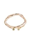 Pilgrim INDIGO 3-in-1 Bracelet Set, Beige/gold-plated