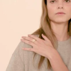 Pilgrim ECHO Recycled Ring Gold-plated - Adjustable Sizing -RIVE IS Clothing Shop VO86W SQ8 0000000036 GOLD DVvP