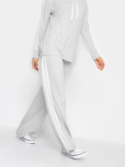 Long Tall Sally Grey So Soft Side Stripe Jogger