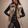 Long Tall Sally Natural Aviator Gilet
