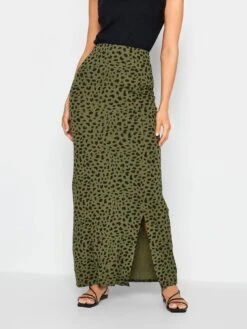 Long Tall Sally Khaki Markings Maxi Skirt