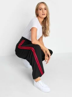 Long Tall Sally Red And Black Side Stripe Wide Leg Trouser 34" -RIVE IS Clothing Shop VOCGL SQ4 0000000004 BLACK MDd