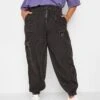 Yours Black Acid Wash Cargo Trouser -RIVE IS Clothing Shop VOCHE SQ1 0000000004 BLACK MDf