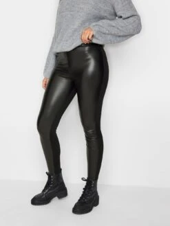 Long Tall Sally Black Pu Ponte Legging 34" -RIVE IS Clothing Shop VOCI5 SQ4 0000000004 BLACK MDd