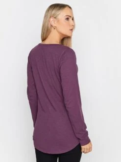 Long Tall Sally Dark Red Ls Henley Top -RIVE IS Clothing Shop VOGVW SQ2 0000000017 RED MDb