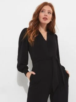 Joe Browns Petite Charming Zipped Jumpsuit - Black -RIVE IS Clothing Shop VORKC SQ4 0000000004 BLACK MDd