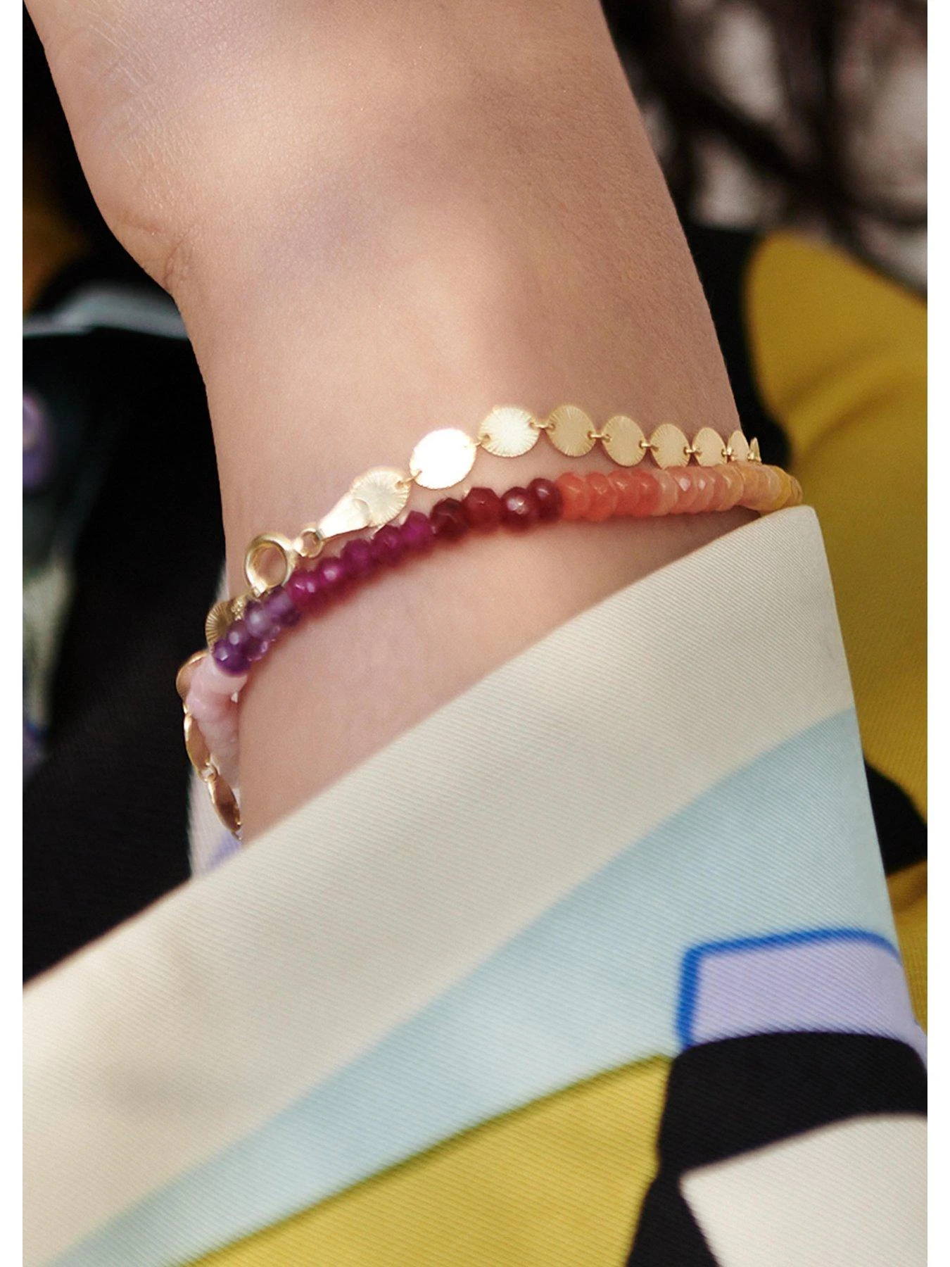 Rachel Jackson London Rainbow Happy Face Gemstone Bracelet 7 Rachel Jackson London Rainbow Happy Face Gemstone Bracelet - Image 5