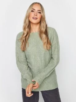 Long Tall Sally Sage Slash Neck Jumper