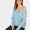 Long Tall Sally Blue V Neck Jumper -RIVE IS Clothing Shop VOWX2 SQ1 0000000020 BLUE MDf