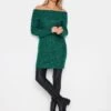 Long Tall Sally Dark Green Bardot Tunic