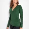 Long Tall Sally Green Jersey Wrap Top -RIVE IS Clothing Shop VOX9J SQ1 0000000047 GREEN MDf