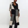 River Island Block Print Longline Cardigan - Black 1 River Island Block Print Longline Cardigan - Black -RIVE IS Clothing Shop VOYJD SQ1 0000000004 BLACK MDf