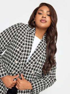 Yours Curve Boucle Blazer - Black -RIVE IS Clothing Shop VP08C SQ4 0000000004 BLACK MDd