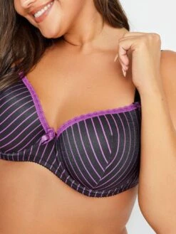 Yours 2 Pack Padded Narrow Stripe T Shirt Bra - Pink -RIVE IS Clothing Shop VP08S SQ4 0000000063 PINK MDd