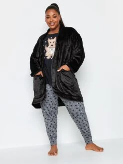 Yours Yours Edge To Edge Robe Black -RIVE IS Clothing Shop VP08T SQ3 0000000004 BLACK MDo