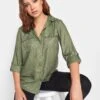 Long Tall Sally Khaki Utility Shirt -RIVE IS Clothing Shop VP0BP SQ1 0000000047 GREEN MDf