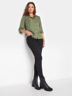 Long Tall Sally Khaki Utility Shirt -RIVE IS Clothing Shop VP0BP SQ3 0000000047 GREEN MDo