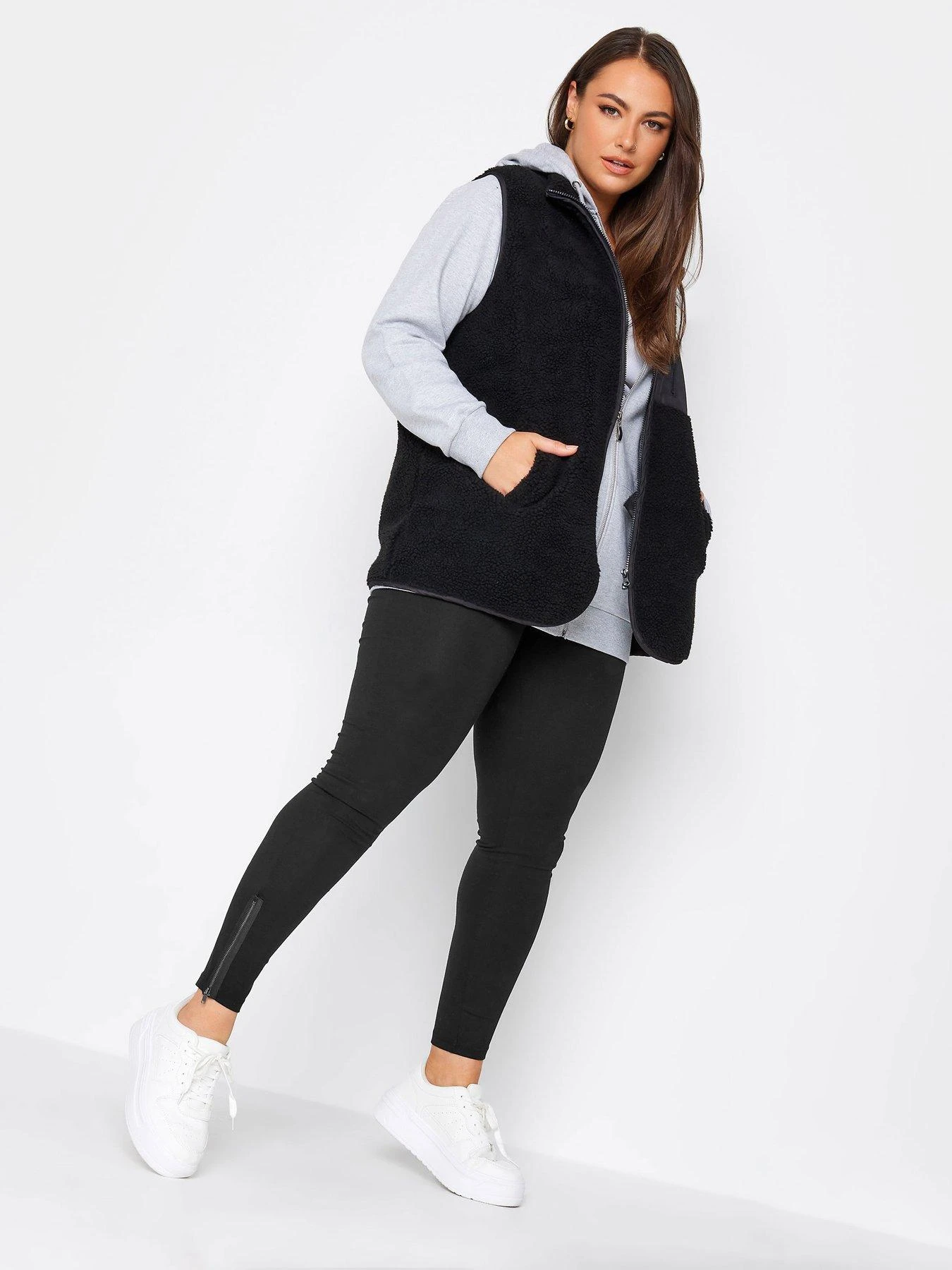 Yours Zip Hem Legging - Black 4 Yours Zip Hem Legging - Black - Image 2