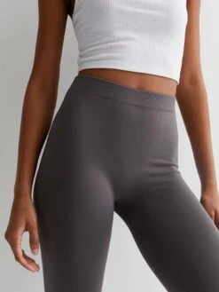 New Look Dark Grey Fleece Leggings -RIVE IS Clothing Shop VP27J SQ4 0000000005 GREY MDd