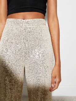 New Look Gold Sequin Wide Leg Trousers -RIVE IS Clothing Shop VP2A2 SQ4 0000000036 GOLD MDd