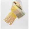 Quiz Yellow Check Knitted Scarf 2 Quiz Yellow Check Knitted Scarf -RIVE IS Clothing Shop VP5P4 SQ1 0000000076 YELLOW SLf