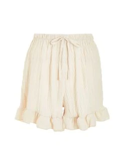 Quiz Stone Textured Frill Shorts -RIVE IS Clothing Shop VP5PS SQ4 0000000003 NATURAL MDd