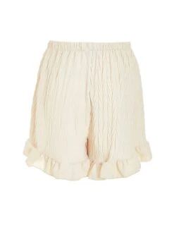 Quiz Stone Textured Frill Shorts -RIVE IS Clothing Shop VP5PS SQ5 0000000003 NATURAL MDd1
