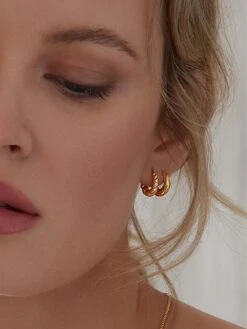 Rachel Jackson Chubby Huggie Hoop Earrings -RIVE IS Clothing Shop VP6W1 SQ4 0000000036 GOLD SLd1