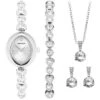Sekonda Womens Silver Alloy Bracelet With Silver Dial Analogue Watch And Matching Pendant And Earrings Gift Set -RIVE IS Clothing Shop VP6WL SQ1 0000000035 SILVER SLf