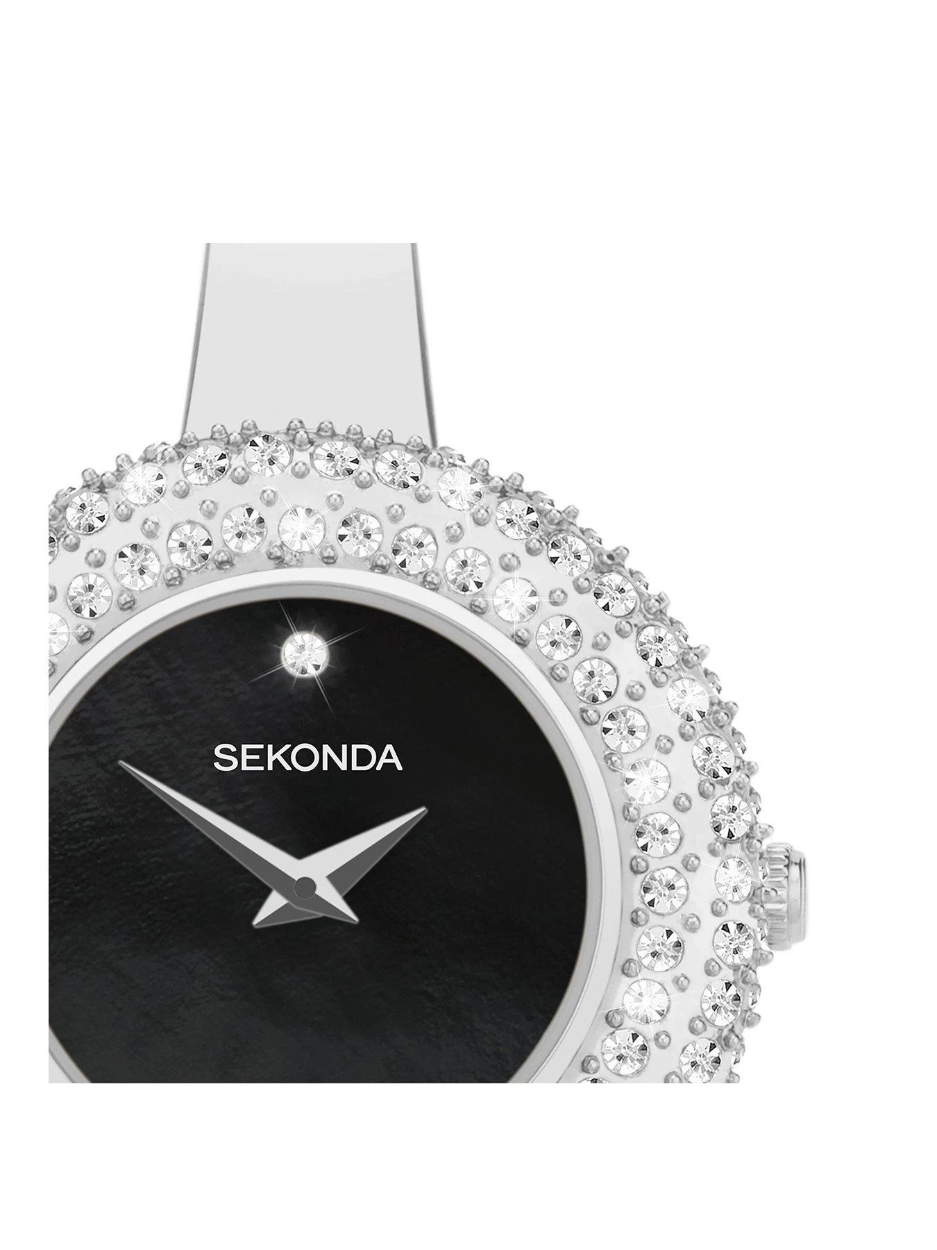 Sekonda Womens Dress Radiance Silver Brass With Black Dial Analogue Watch 4 Sekonda Womens Dress Radiance Silver Brass With Black Dial Analogue Watch - Image 2