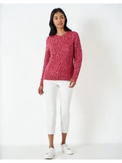 Crew Clothing Twist Yarn Cable Crew - Pink -RIVE IS Clothing Shop VP7EC SQ4 0000000063 PINK MDd