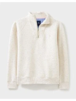 Crew Clothing Half Zip Sweat - Cream -RIVE IS Clothing Shop VP7F9 SQ3 0000000067 CREAM MDo