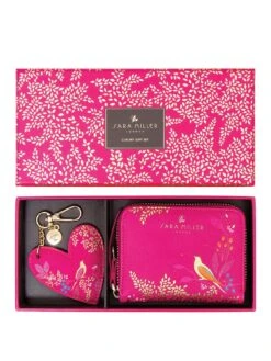 Sara Miller Gift Set Purse+Key Ring Pink Chelsea