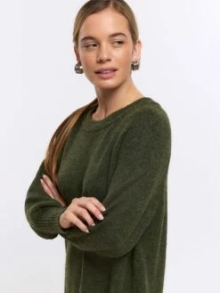 RI Petite Petite Cosy Jumper Dress - Khaki -RIVE IS Clothing Shop VPA8K SQ4 0000000058 KHAKI MDd