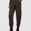 AllSaints Frieda Tencel Trousers - Warm Cacao Brown -RIVE IS Clothing Shop VPAUD SQ1 0000000143 BROWN MDf