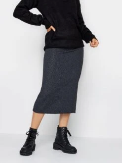 Long Tall Sally Leopard Print Tube Skirt -RIVE IS Clothing Shop VPD8C SQ4 0000000005 GREY MDd