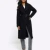 River Island Belted Trench Coat - Black -RIVE IS Clothing Shop VPEVE SQ1 0000000004 BLACK MDf
