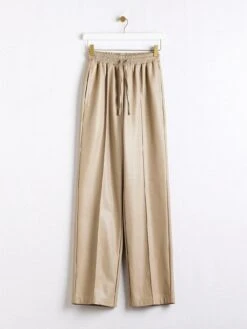 River Island Elasticated Waist Pu Trouser - Cream -RIVE IS Clothing Shop VPEY5 SQ5 0000000067 CREAM MDd1