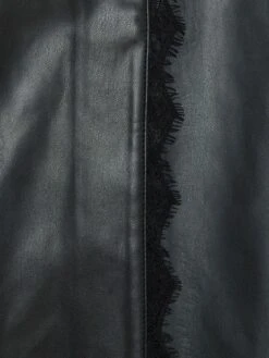 River Island Lace Trim Pu Midi Skirt - Black -RIVE IS Clothing Shop VPEY8 SQ5 0000000004 BLACK MDd1