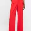 River Island Wide Leg Pleated Trouser - Red