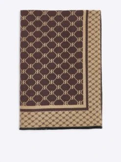 River Island Monogram Scarf - Brown