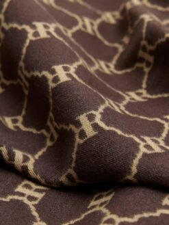 River Island Monogram Scarf - Brown -RIVE IS Clothing Shop VPG8X SQ4 0000000143 BROWN SLd1
