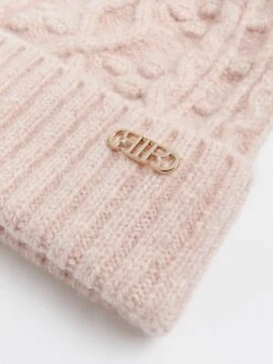 River Island Knit Pom Pom Beanie - Light Pink -RIVE IS Clothing Shop VPGFI SQ4 0000000063 PINK SLd1