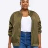 RI Plus Plus Casual Bomber Jacket - Khaki