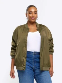 RI Plus Plus Casual Bomber Jacket - Khaki